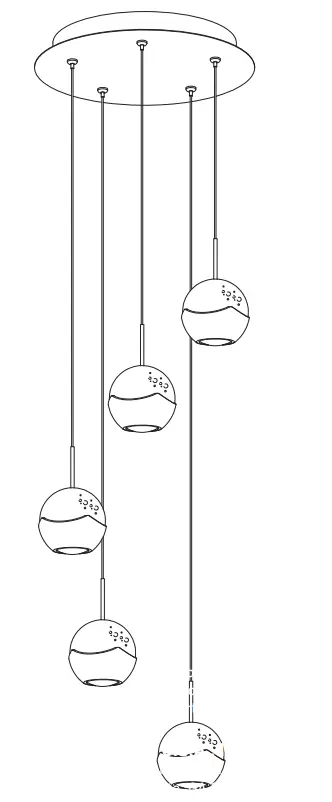 artika ORA5L HD2 Oracle 5 5 light LED Pendant