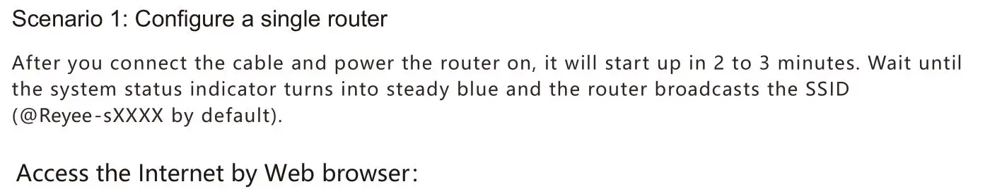 REYEE RG-E5 Wireless Router - Network Connection 2