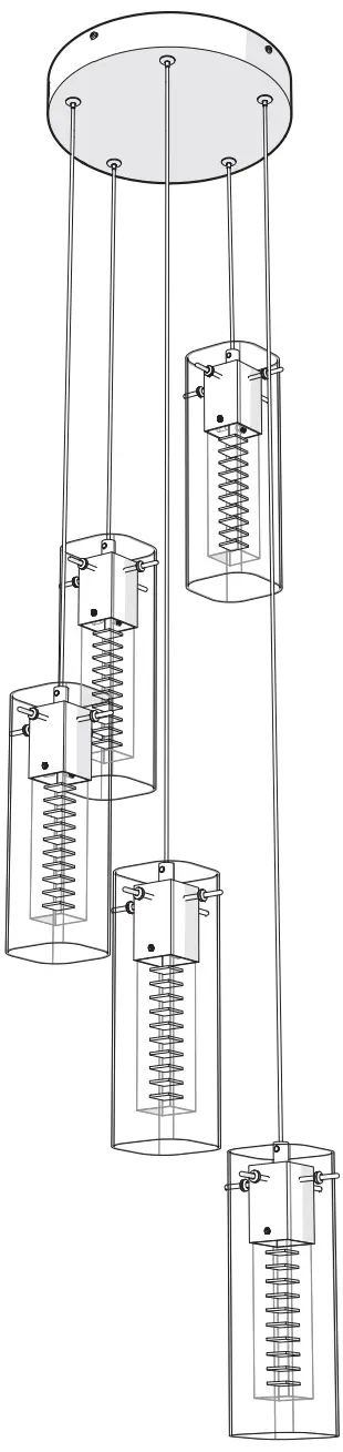 artika HOL5SP HD2 5 Light LED Pendant  Hologram 5 -