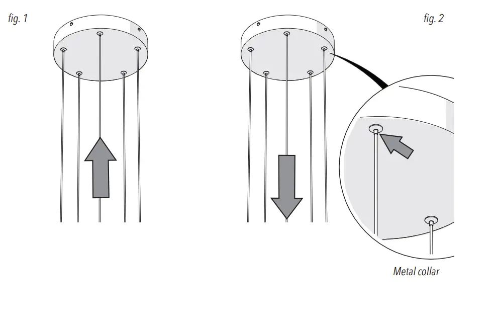 artika HOL5SP HD2 5 Light LED Pendant  Hologram 5 - HEIGHT ADJUSTMENT