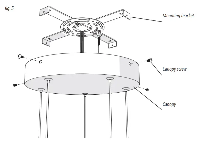 artika HOL5SP HD2 5 Light LED Pendant  Hologram 5 - fig 2
