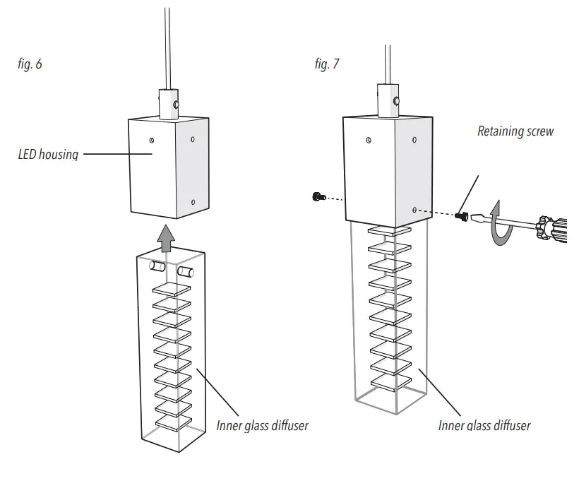 artika HOL5SP HD2 5 Light LED Pendant  Hologram 5 - fig 3