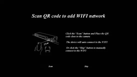 FIG 12 Scan QR code to connect to WiFi network