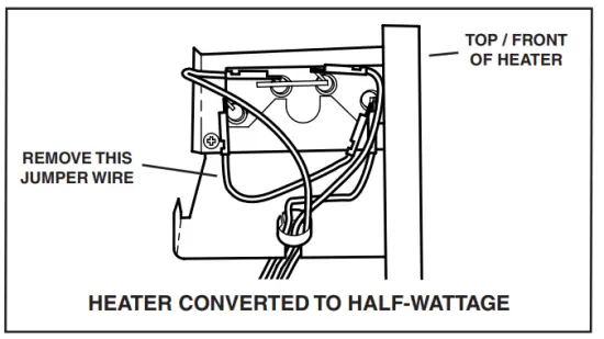 BROAN 192 Wall Heater - HALF-WATTAGE CONVERSION