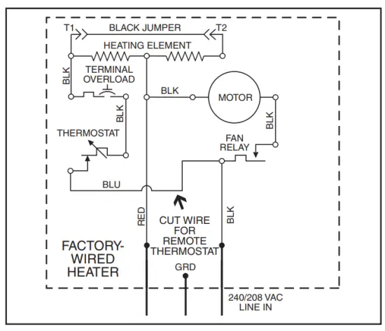 BROAN 192 Wall Heater - LINE-VOLTAGE THERMOSTAT 1