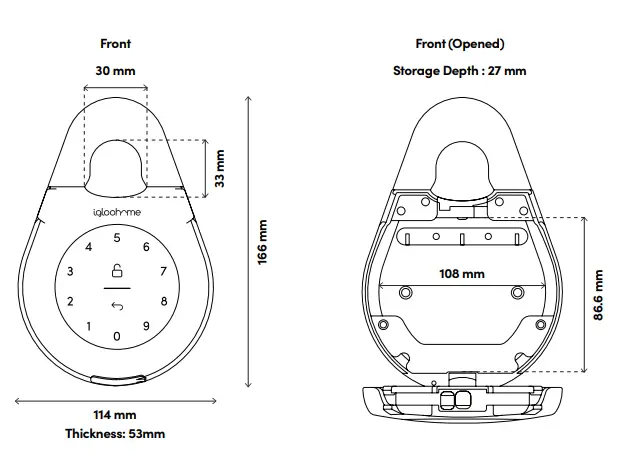 igloohome ‎IGK2 Keybox 3 Smart Lock Box FIG 2