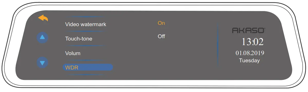 AKASO DL9 Mirror Dash Cam - Dynamic Range