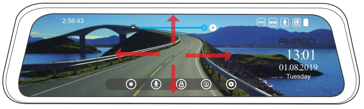 AKASO DL9 Mirror Dash Cam - SETTING 4