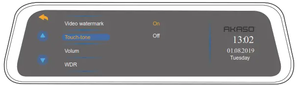 AKASO DL9 Mirror Dash Cam - Video watermark 2