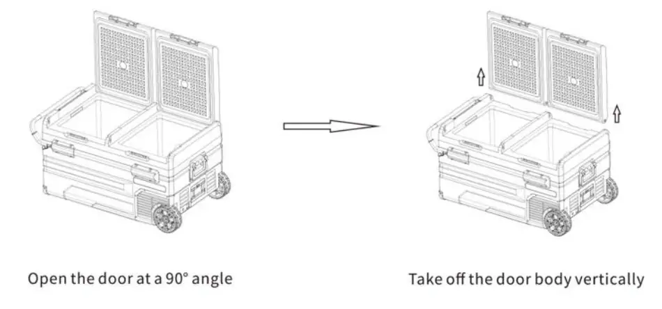 BUFFALO EC100Q 100 Quart Electric Cooler - Door