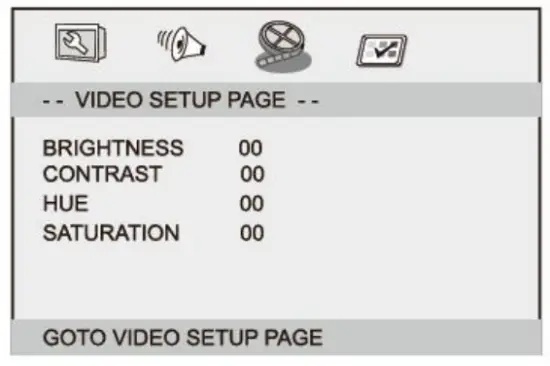 Video Setup Page