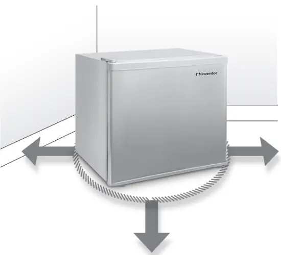 inventor MB492S Mini Bar Refrigerator - Position