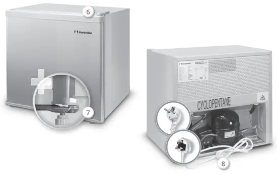 inventor MB492S Mini Bar Refrigerator - Power Cord