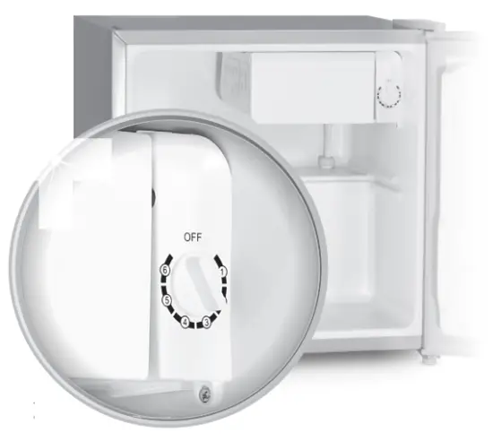 inventor MB492S Mini Bar Refrigerator - Setting