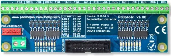 PoLabs PoOptoIn 16 Channels Industrial Digital Optical Isolator