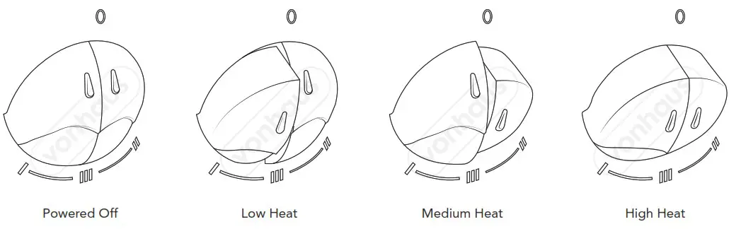 VonHaus 2514047 2500W 11 Fin Oil Filled Radiator with Timer - CONTROLS