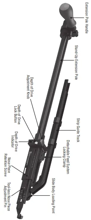 SENCO DS530 Series Auto Feed Screw System Attachment - Extension Pole Handle
