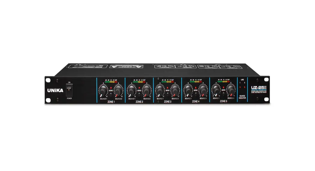 Unika Uz-25ii Zone Distribution Mixer User Manual Unika Uz-25ii Zone Distribution Mixer User Manual
