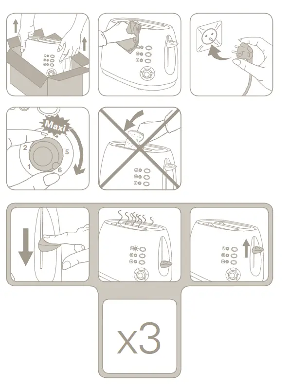 ROWENTA -TL626030 -Preface- Toster- Maker -Machine -2