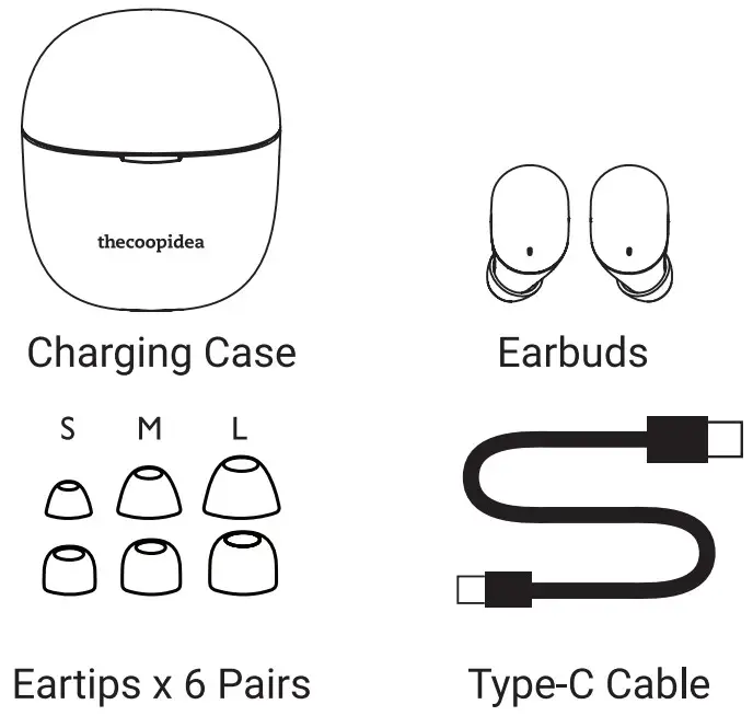 thecoopidea CP TW06 True Wireless Earbuds - Content