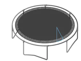 SkyBound CURVED POLE TRAMPOLINE NET-FIG2