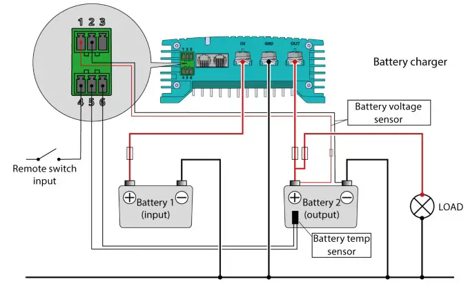Mastervolt DC DC CHARGER Mac Plus - Connection 1