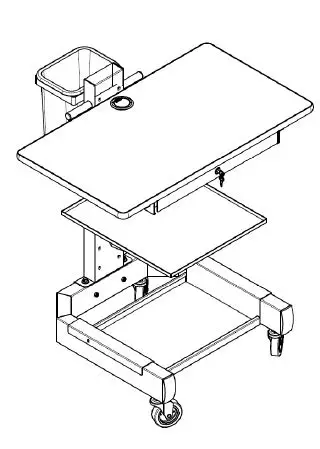 GLOBAL INDUSTRIAL 436998BK Mobile Powered Orbit Cart 1