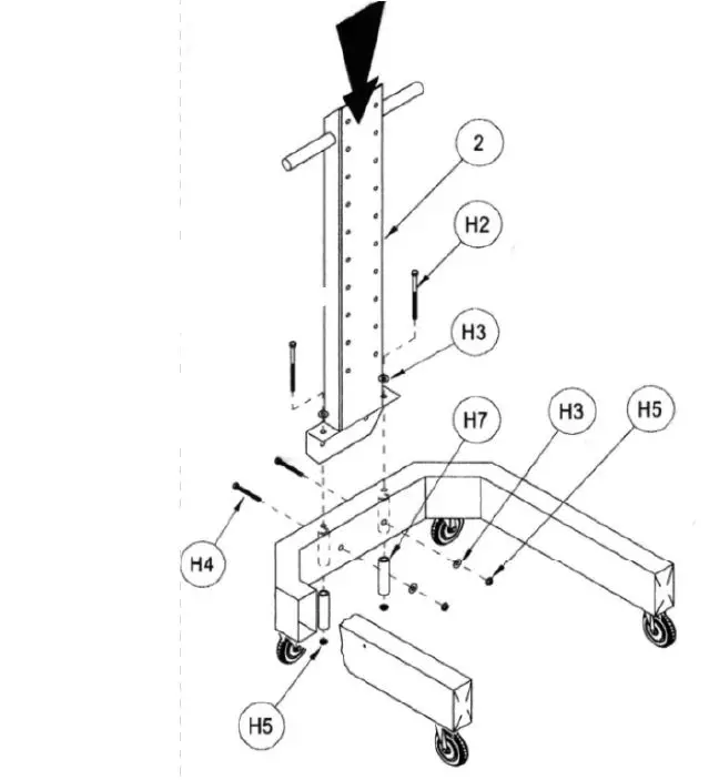 GLOBAL INDUSTRIAL 436998BK Mobile Powered Orbit Cart 3