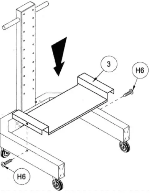 GLOBAL INDUSTRIAL 436998BK Mobile Powered Orbit Cart 4