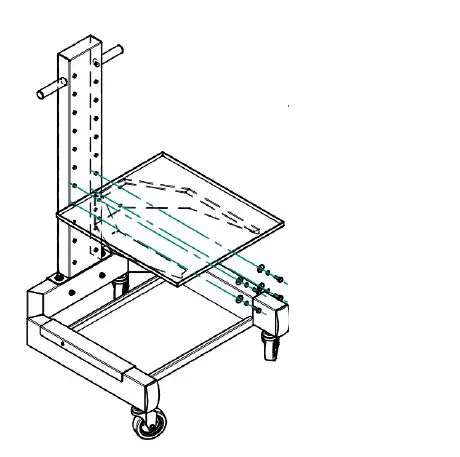 GLOBAL INDUSTRIAL 436998BK Mobile Powered Orbit Cart 5