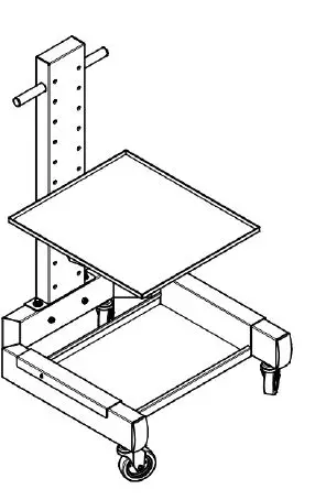 GLOBAL INDUSTRIAL 436998BK Mobile Powered Orbit Cart 6