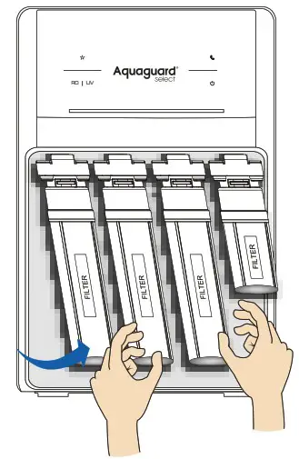 Dr Aquaguard Edge ayur WATER PURIFIER - FILTER REPLACEMENT METHODS 5