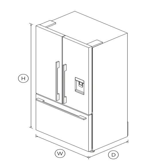 FISHER PAYKEL RF610ADUSX5 Freestanding French Door Refrigerator fig 1