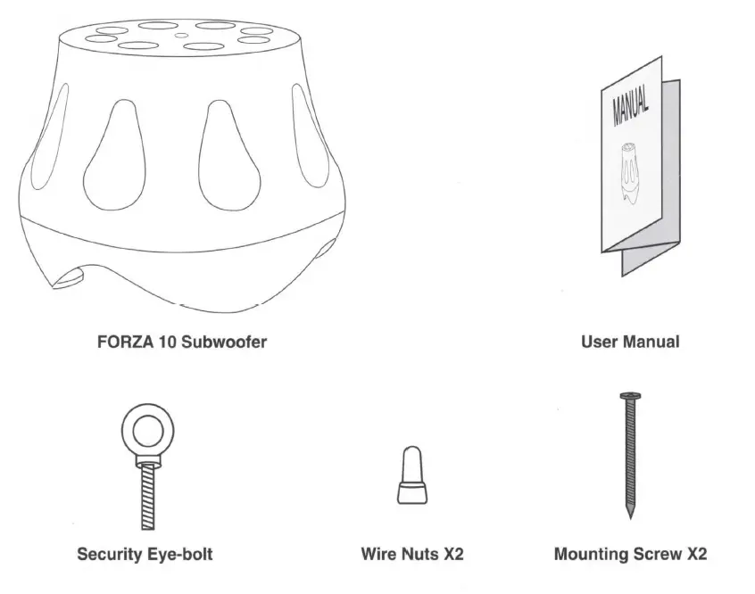 OSD AUDIO FORZA10 Outdoor Subwoofer fig 1
