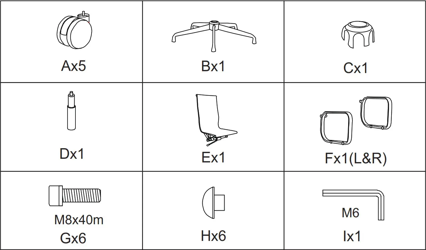 ERGOLUX logo--Parts List