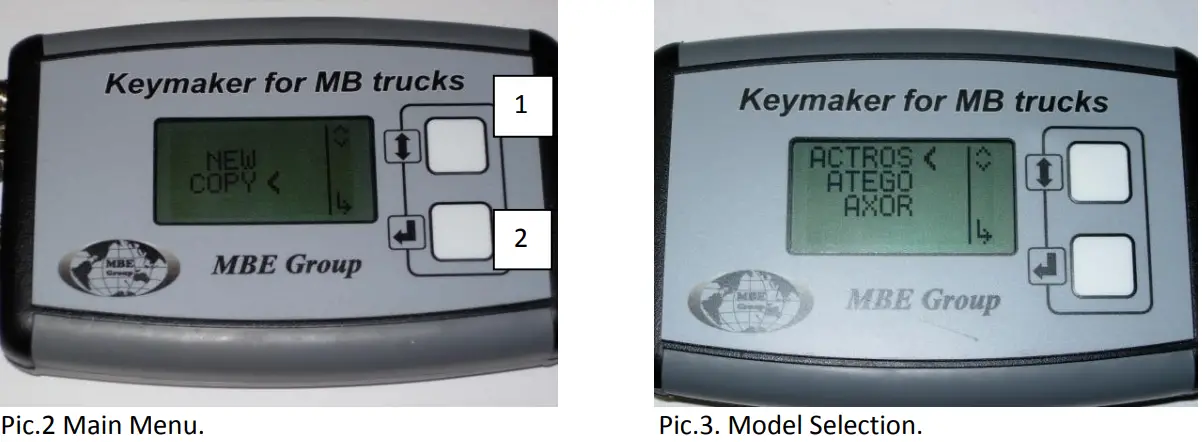 MBE Group MBE MB KEYMAKER MB TRUCKS Keymaker for MB trucks - Fig 1