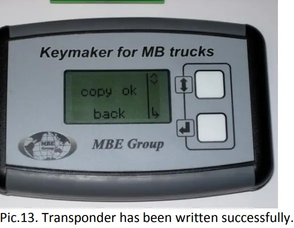 MBE Group MBE MB KEYMAKER MB TRUCKS Keymaker for MB trucks - Fig 7