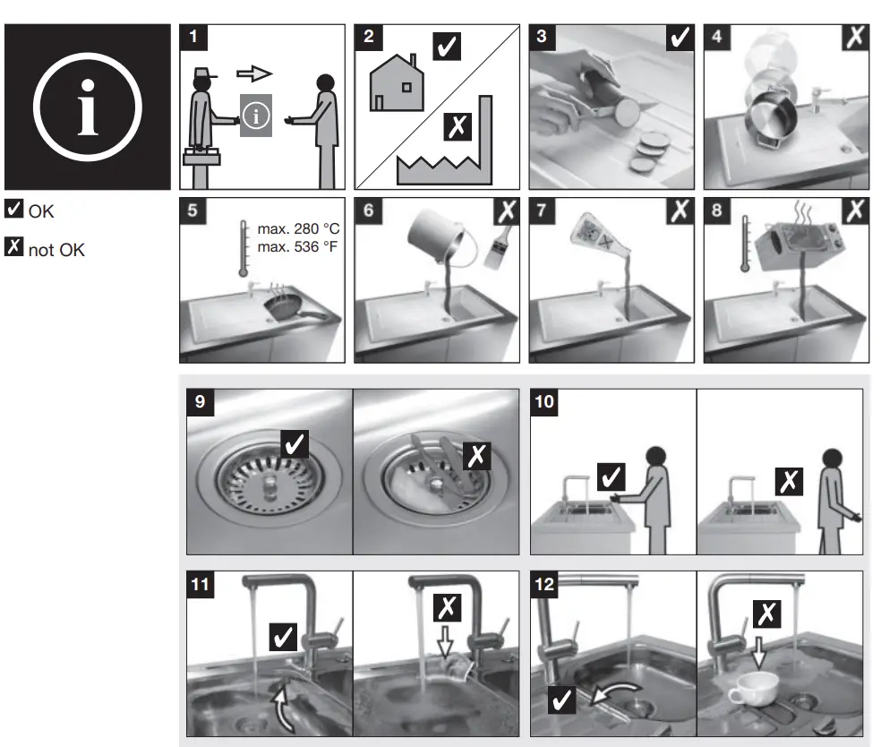 525306 PLEON 6 InFino Silgranit Beton-Style Installation Instruction illustation