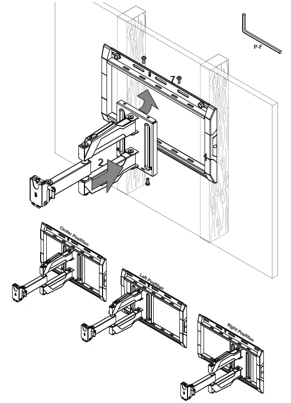 Omnimount OM110608 Large Full Motion TV Mount - 16