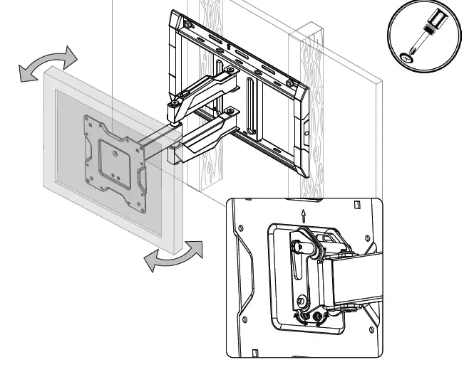 Omnimount OM110608 Large Full Motion TV Mount - 18