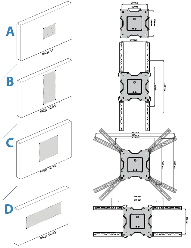 Omnimount OM110608 Large Full Motion TV Mount - 5