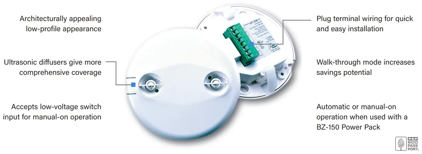 legrand UT 300 SERIES Ultrasonic Low Voltage Ceiling Sensors