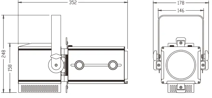 SHOWLIGHT SL-60Z-RGBW Gobo Theater Spotlight - 6