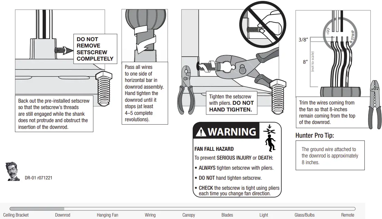 Installing the Ceiling Bracket