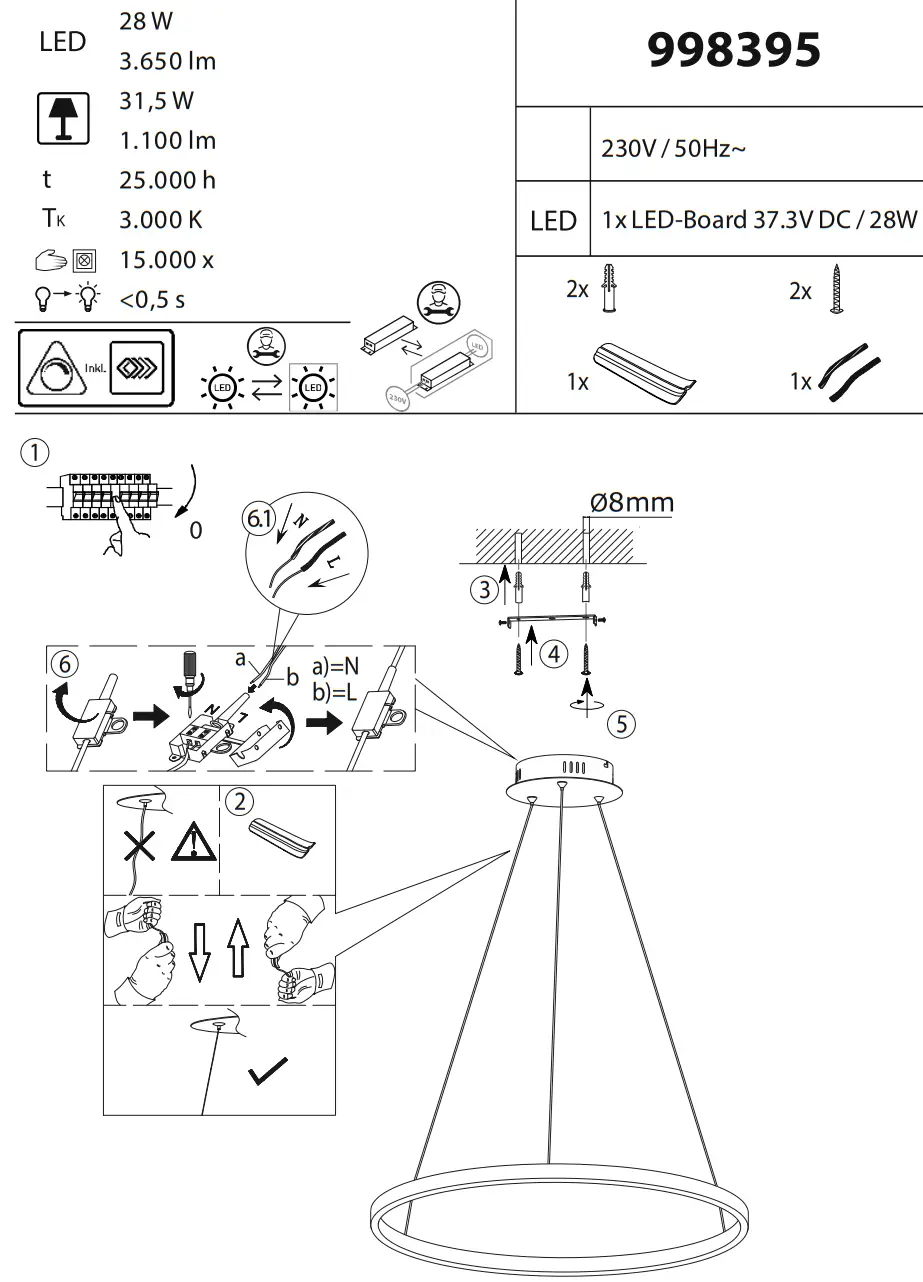 LeuchtenDirekt 998395 Season RITUS fig 1