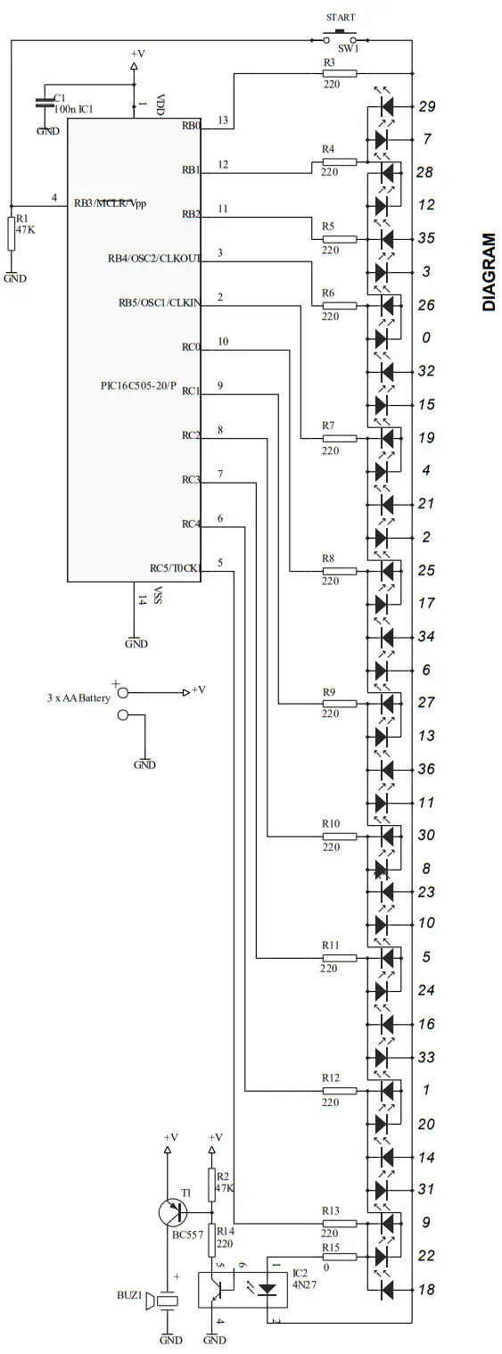 velleman WSG119 Roulette Electronics Kit - fig 7