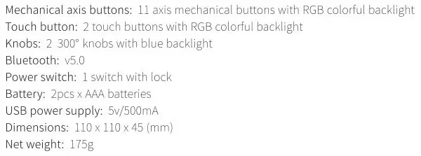 midiplus 4-Pages Box Portable MIDI Sequencer+Controller - Specification