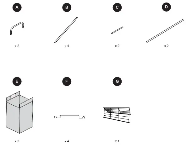 Style SELECTIONS SL 104 Metal Laundry Cart - fig 1