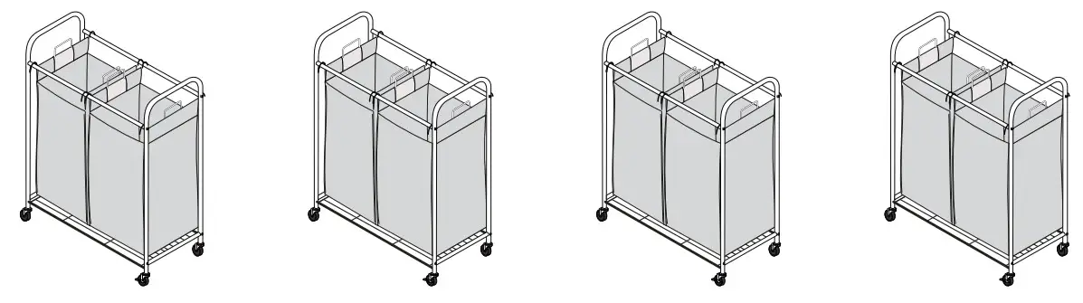 Style SELECTIONS SL 104 Metal Laundry Cart - fig