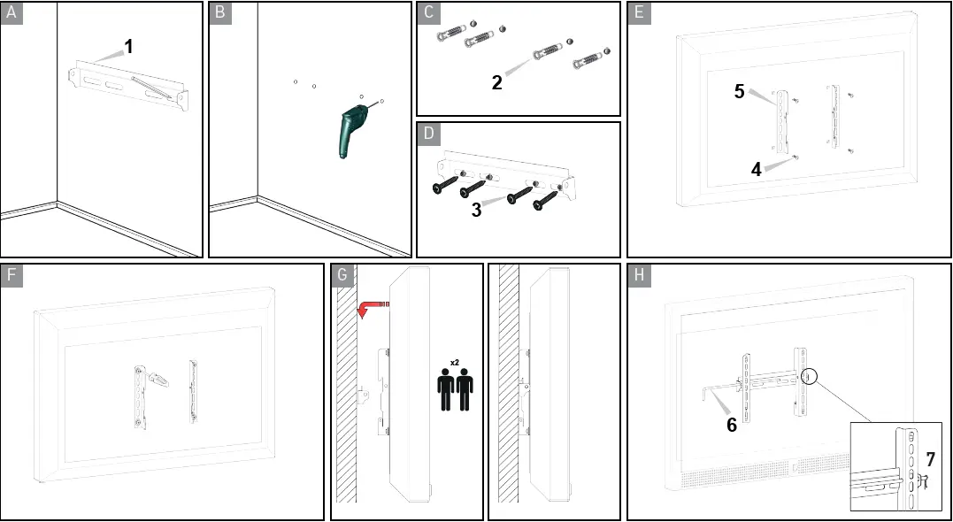 Continental-Edison-CE200FX12-Fixed-Wall-Tv-Mount-fig-3